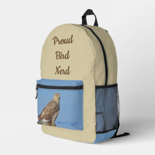 Sac À Dos Imprimé Fier Oiseau Nerd Hawk Photo Oiseau Oiseau Oiseau
