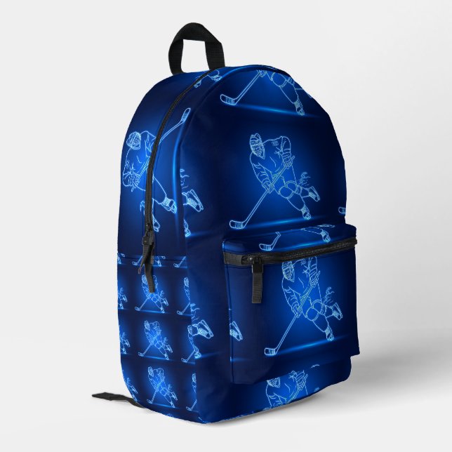 Sac À Dos Imprimé Fierce Hockey Player Backpack (Coin arrière gauche)