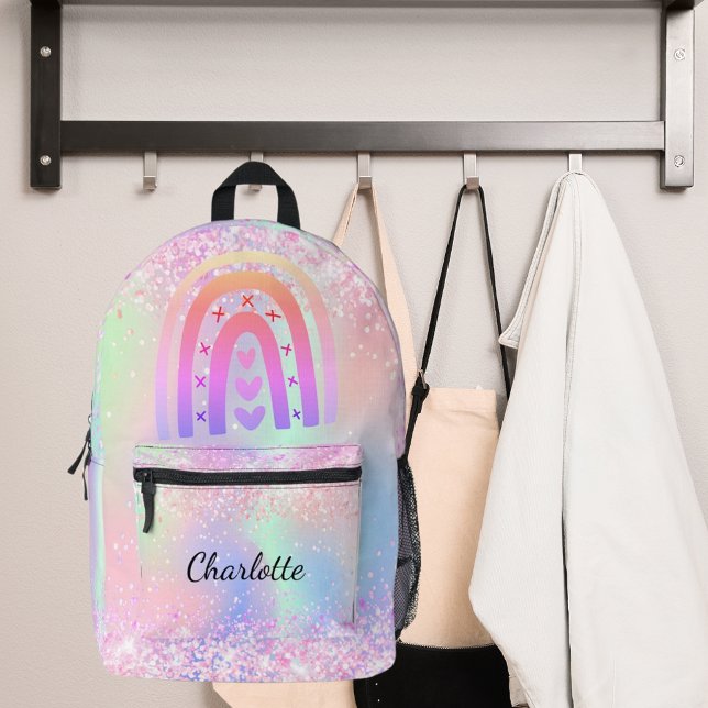Sac À Dos Imprimé fille arc-en-ciel rose violet (Créateur téléchargé)