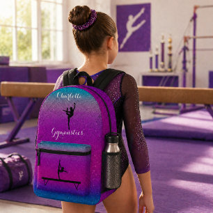 Sac À Dos Imprimé Fille de gymnastique dégradé bleu violet