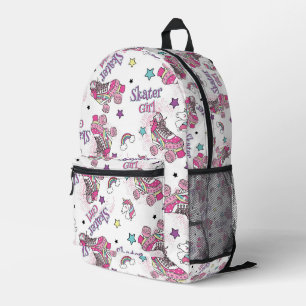 Sac À Dos Imprimé Fille de patineuse mignonne motif de patin à roule