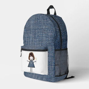 Sac À Dos Imprimé Fille en bâtonnets avec des marguerites et du deni