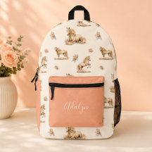 Fille Pêche Rose Cheval Écriture Monogramme