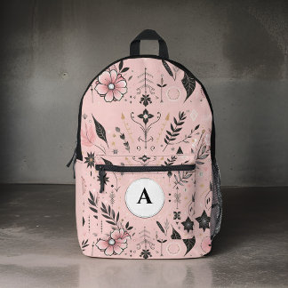 Sac À Dos Imprimé filles stylisées joli monogramme enfants d'école n