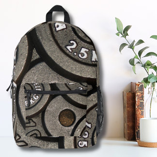 Sac À Dos Imprimé Fitness Black Gym Weights