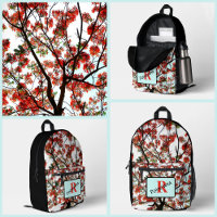 Flamboyant Royal Poinciana Branches Monogramme