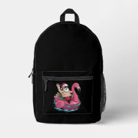 Flamingo gonflable Santa Noël en juillet été