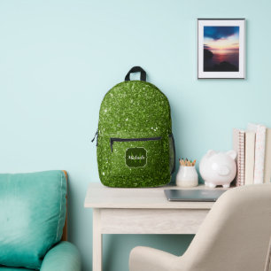 Sac À Dos Imprimé Flamme de parties scintillant vert clair pétille M