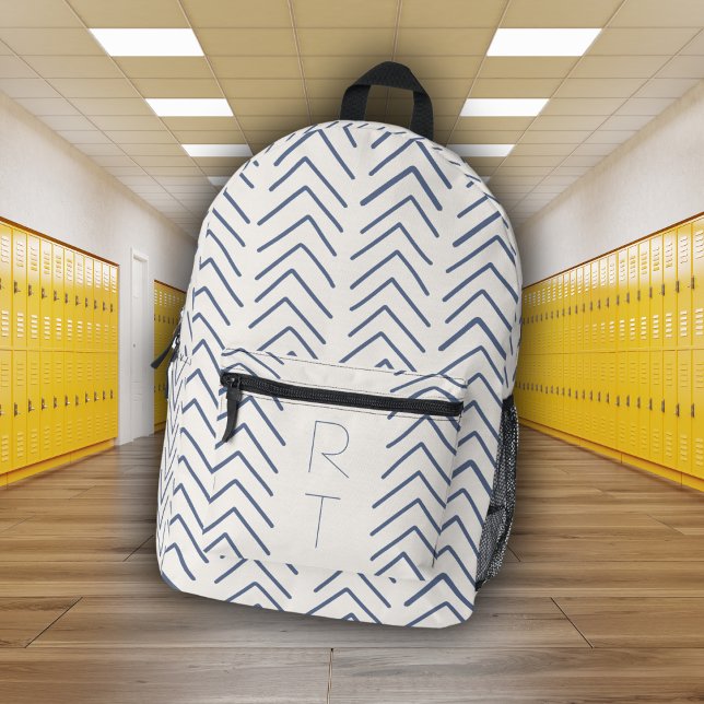 Sac À Dos Imprimé Flèches géométriques simples Initiales Monogrammes (Créateur téléchargé)