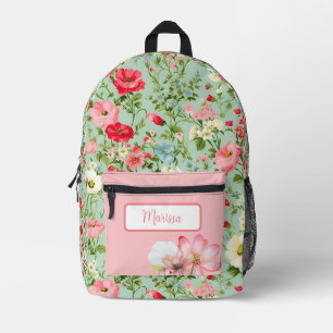Sac À Dos Imprimé Fleur Anglaise Élégante Personnalisée
