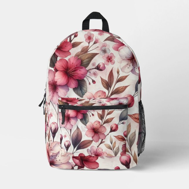 Sac À Dos Imprimé Fleur de cerise (Recto)