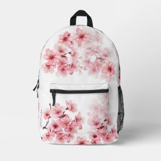Sac À Dos Imprimé Fleur de cerisier rose blanc
