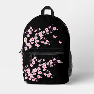 Sac À Dos Imprimé Fleur de cerisier rose noir