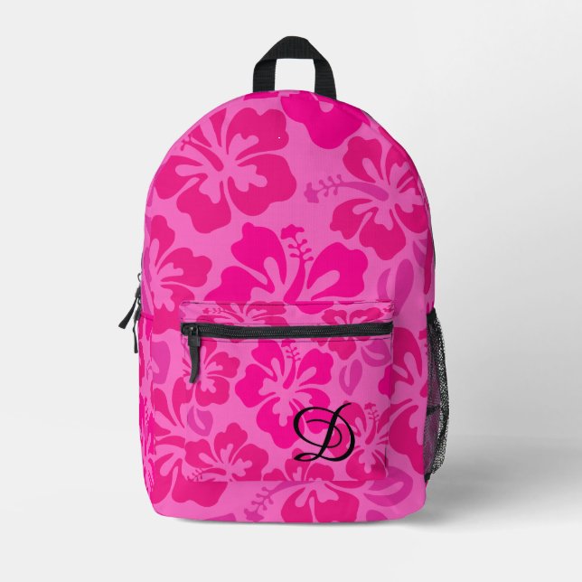 Sac À Dos Imprimé fleur d'hibiscus tropical hawaii giri rose floral (Recto)
