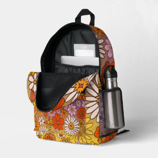 Sac À Dos Imprimé Fleur Rustique 