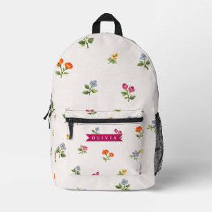 Sac À Dos Imprimé Fleur sauvage Cottagecore florale Ditsy personnali