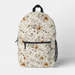 Sac À Dos Imprimé Fleurs blanches crème jolies