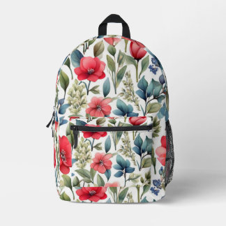 Sac À Dos Imprimé Fleurs et Motifs d'arbres en toute transparence