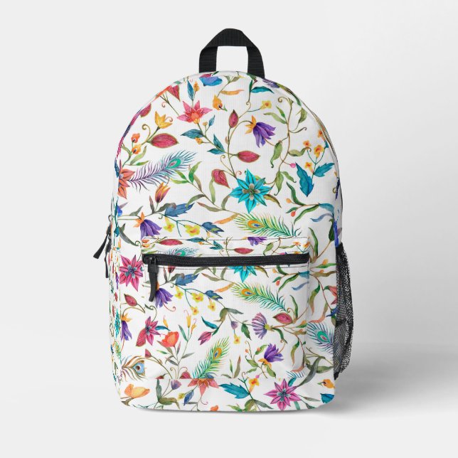 Sac À Dos Imprimé Fleurs sauvages Motif (Recto)