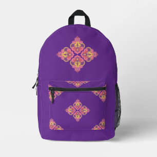 Sac À Dos Imprimé Fleurs sur violet