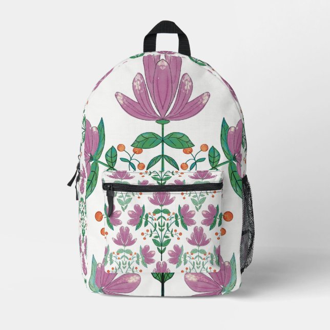 Sac À Dos Imprimé Floral (Recto)