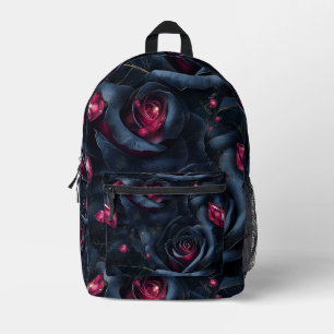 Sac À Dos Imprimé Flore foncé Motif sans couture - Roses noirs et ru
