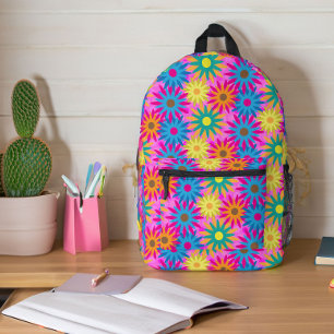 Sac À Dos Imprimé Flower Power Happy Hippie Boho