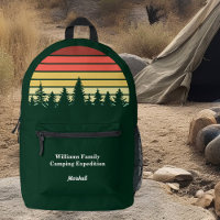 Forêt Coucher Camping Voyage Vert Personnalisable