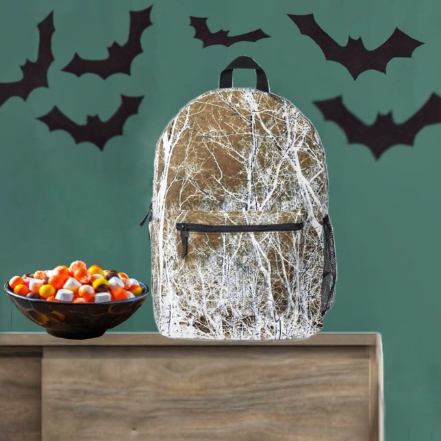 Sac À Dos Imprimé Forêt squelettique (This backpack could be part of your Halloween costume, or spooky display!)