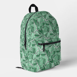 Sac À Dos Imprimé Formes géométriques motif vert abstrait