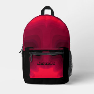 Sac À Dos Imprimé Foules noires et rouges Peinture abstraite