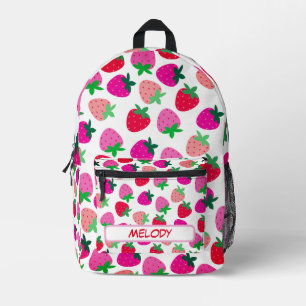 Sac À Dos Imprimé fraise rose été nature fruits tropicaux