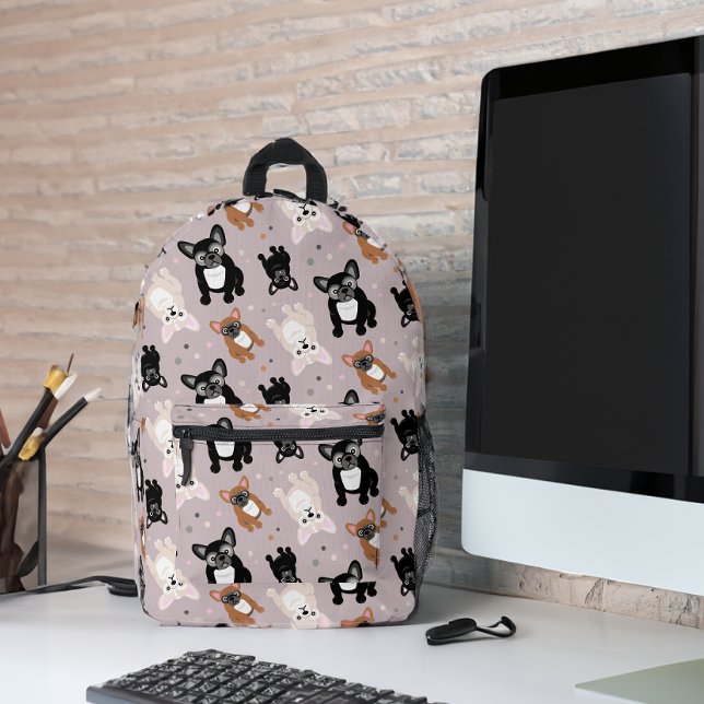Sac À Dos Imprimé Frenchies mignon Motif français Bulldog (Créateur téléchargé)