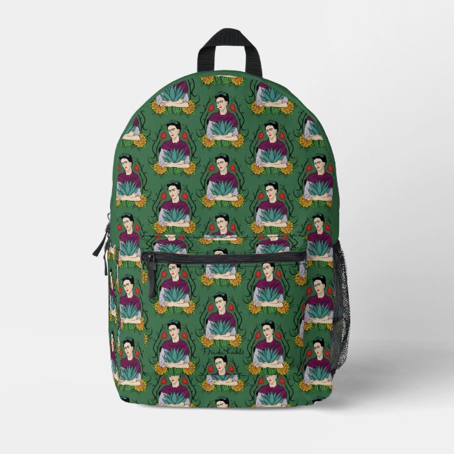 Sac À Dos Imprimé Frida Kahlo | Mi Mexico Lindo Pattern (Recto)