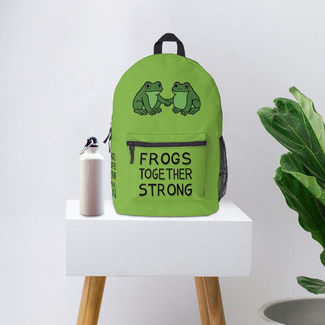 Sac À Dos Imprimé Frogs Together Strong Portland Frog Protest (Créateur téléchargé)