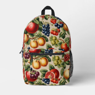 Sac À Dos Imprimé Fruits et Fleurs du Luxe Jardin Italien
