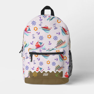 Sac À Dos Imprimé Fun Boat Blanc
