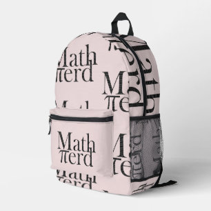 Sac À Dos Imprimé Funky Pi Math Enseignant en Sciences Nerd Pale Ros
