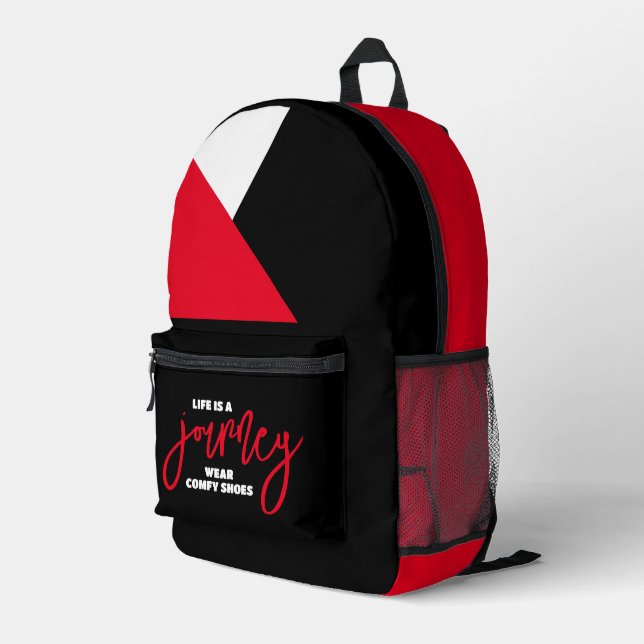 Sac À Dos Imprimé Funny Life est un Voyage Wear Comfy Chaussures (Coin arrière droit)