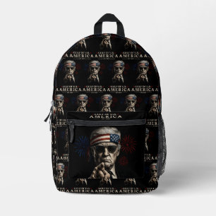 Sac À Dos Imprimé Funny Trump Golfe Des USA Amérique 2025 4 juillet