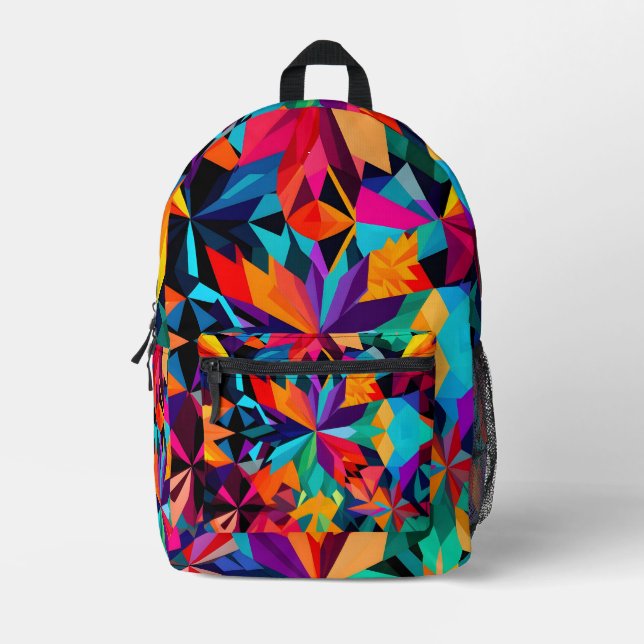 Sac À Dos Imprimé Fusion rétro : oreiller à lancer Motif géométrique (Recto)