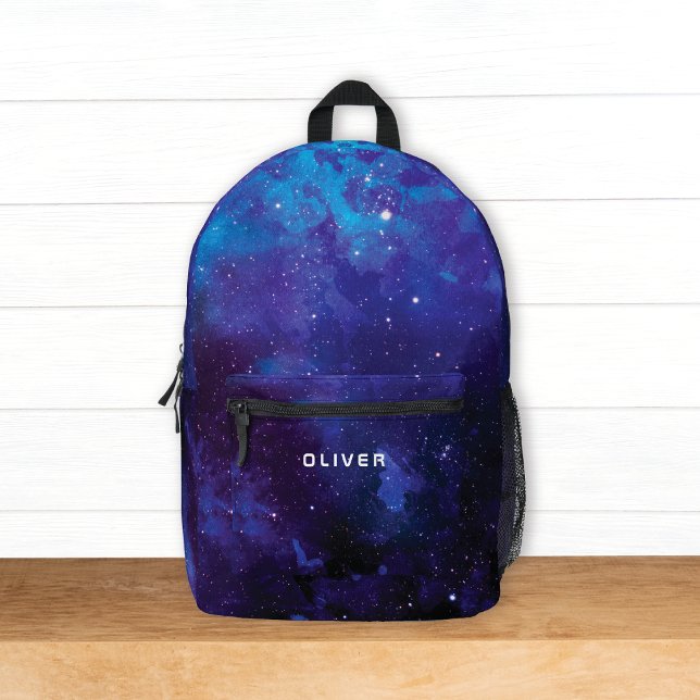 Sac À Dos Imprimé Galaxie Espace Extérieur Univers avec nom Enfants (Créateur téléchargé)