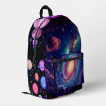 Galaxy Explorer Kids Black Backpack Cosmique