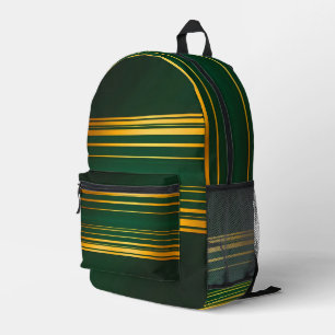 Sac À Dos Imprimé Gamme de Texture Verte Luxe Linen