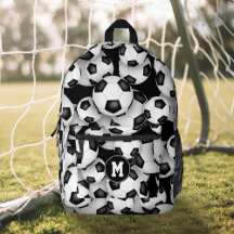Garçons filles monogrammed soccer balls motif