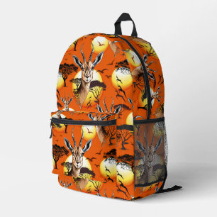 Sac À Dos Imprimé Gazelle Antelope africaine animal sauvage