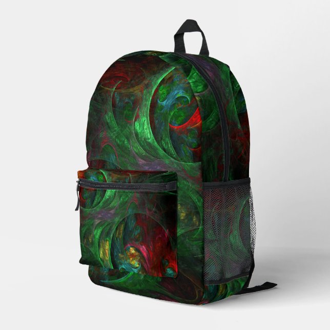 Sac À Dos Imprimé Genesis Green Art Abstrait (Coin arrière droit)