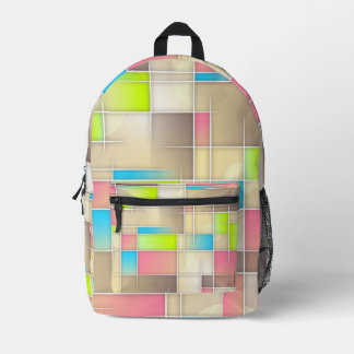 Sac À Dos Imprimé GeoPatch Urban Backpack - Conception abstraite dyn