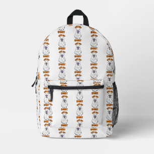 Sac À Dos Imprimé Ghost d'Halloween mignon mais Éffrayant tenant un
