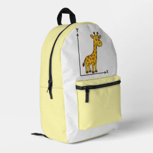 Sac À Dos Imprimé Girafe de dessin mignonne sur l'axe X-Y math
